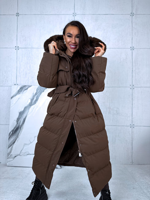 Ziemas virsjaka ar jostu "CLASSIC" - CHOCO PRE-ORDER